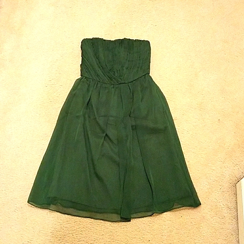The Limited Green Strapless Dress Size 0 NWT
